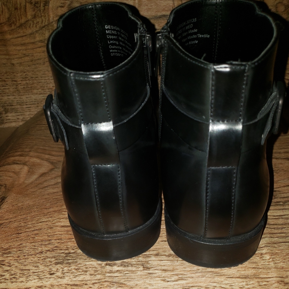 Kenneth Cole Unlisted Men's Black Leather Boots - Picture 4 of 6